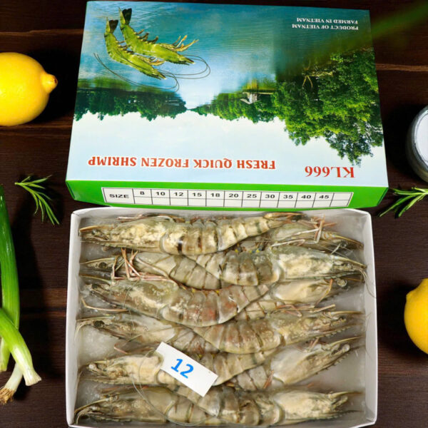 Tôm Sú Khánh Long – Size 12 (Hộp 12 con)