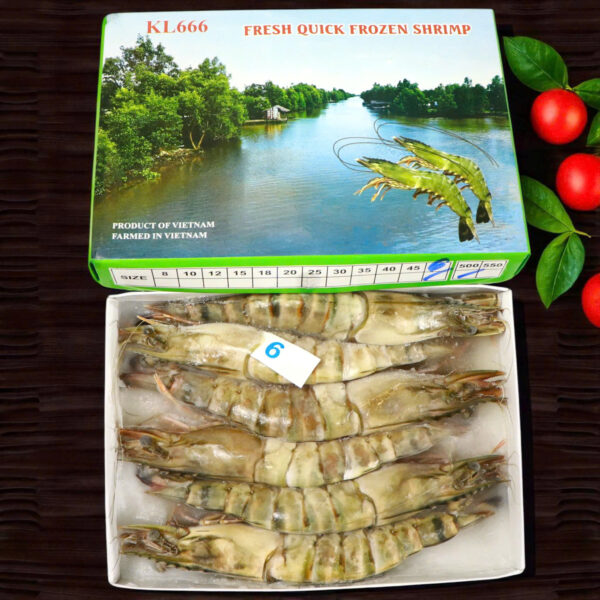 Tôm Sú Khánh Long - Size 6 (Hộp 6 con)